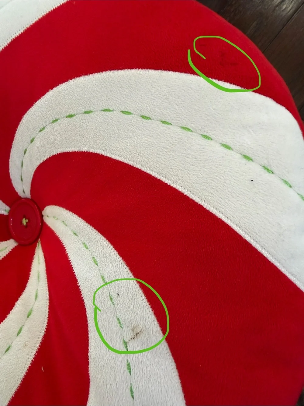 St. Nicholas Square Christmas Candy Peppermint Swirl Accent Pillows